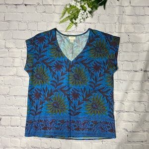 Women’s Anthropologie Blue, Purple, and Green Tiny Top XS